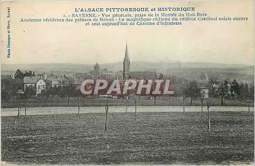 Cartes postales Saverne Vue generale prise de la Montee du Hoh Barr