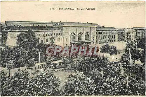 Cartes postales Strasbourg La Gare Centrale Tramway