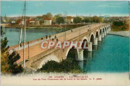 Ansichtskarte AK Angers Les Ponts de Ce Vue du Pont Dumnacus sur la Loire et les Quais