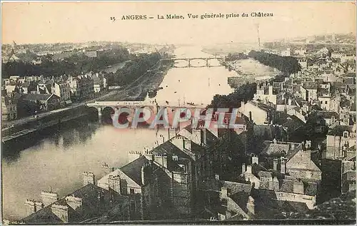 Ansichtskarte AK Angers La Maine Vue generale prise du Chateau