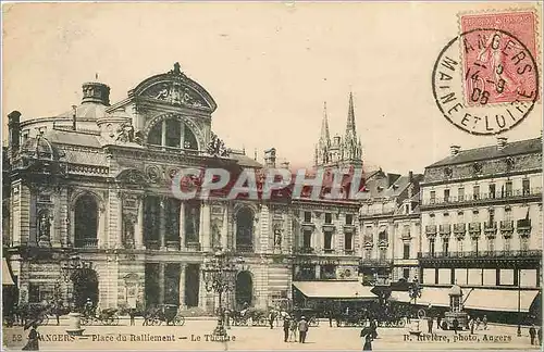 Cartes postales Angers Place du Ralliement Le Theatre