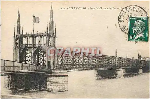 Ansichtskarte AK Strasbourg Pont du chemin de Fer