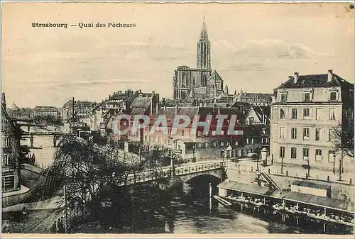 Ansichtskarte AK Strasbourg Quai des Pecheurs