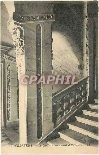 Ansichtskarte AK Cheverny Le Chateau Detail d'Escalier