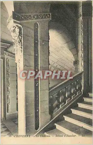 Cartes postales Cheverny Le Chateau Detail d'Escalier