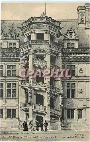 Cartes postales Chateau de Blois Aile de Francois 1er Le Grand Escalier
