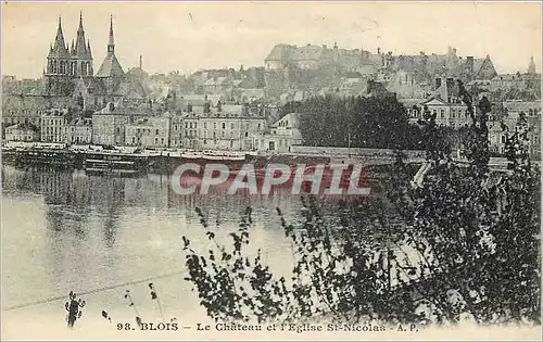 Cartes postales Blois Le Chateau et l'Eglise St Nicolas