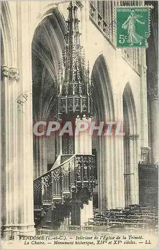 Cartes postales Vendome L et C Interieur de l'Eglise de la Trinite
