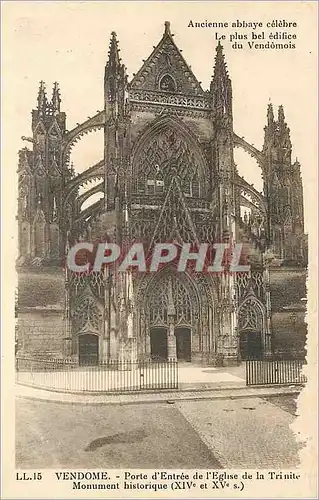 Cartes postales Vendome Porte d'Entree de l'Eglise de la Trinite