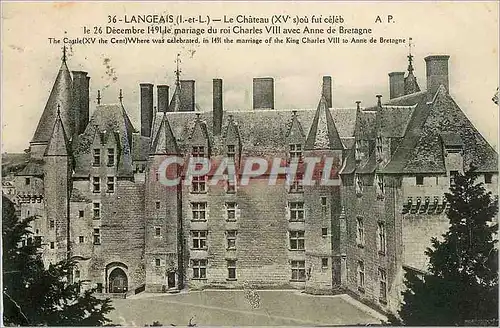 Cartes postales Langeais I et L Le Chateau