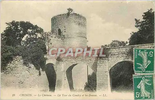 Ansichtskarte AK Chinon Le Chateau La Tour du