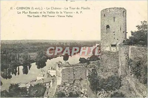 Cartes postales Chinon I et L La Tour du Moulin