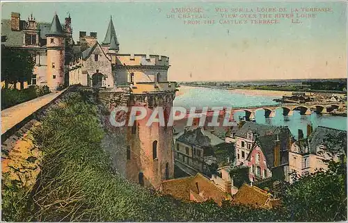 Cartes postales Amboise Vue sur la Loire de la Terrasse