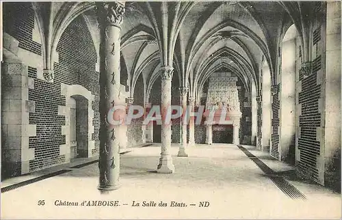 Cartes postales Chateau d'Amboise La Salle des Etats