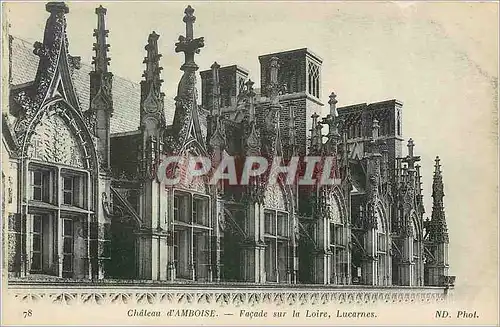 Ansichtskarte AK Chateau d'Amboise Facade sur la Loire Lucarnes