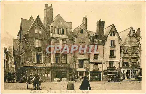 Ansichtskarte AK Tours Indre et Loire Place Foire le Roi Vieilles Maisons