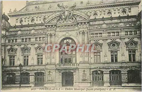 Cartes postales Tours I et L Theatre municipal