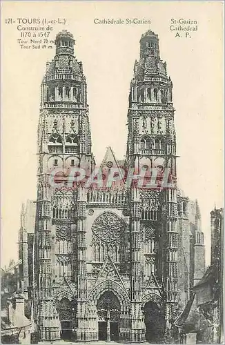 Cartes postales Tours I et L Cathedrale St Gatien