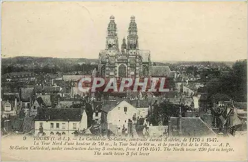 Cartes postales Tours I et L La Cathedrale St Gatien