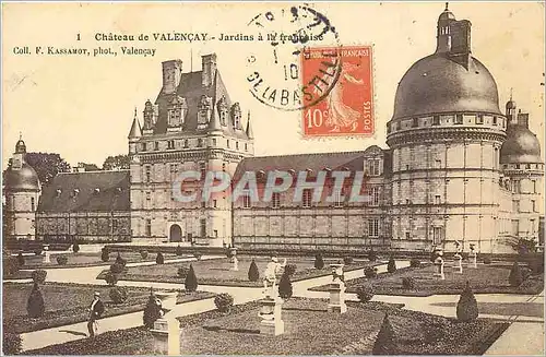Cartes postales Chateau de Valencay Jardins a la francaise