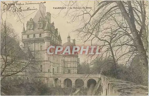 Ansichtskarte AK Valencay Le Chateau en Hiver