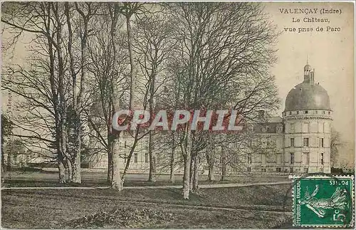 Ansichtskarte AK Valencay Indre Le Chateau vue prise de Parc