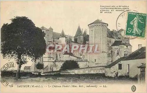 Cartes postales Saumur M et L Le Chateau Feodal