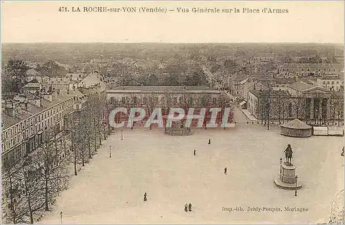 Ansichtskarte AK La Roche sur Yon Vendee Vue generale sur la Place d'Armes