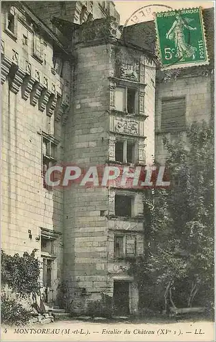 Cartes postales Montsoreau M et L Escalier du Chateau