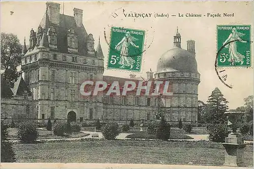 Cartes postales Valencay Indre Le Chateau Facade Nord