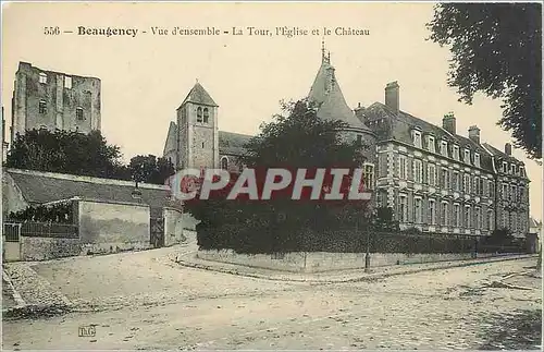 Ansichtskarte AK Beaugency Vud d'ensemble La Tour l'Eglise et le Chateau