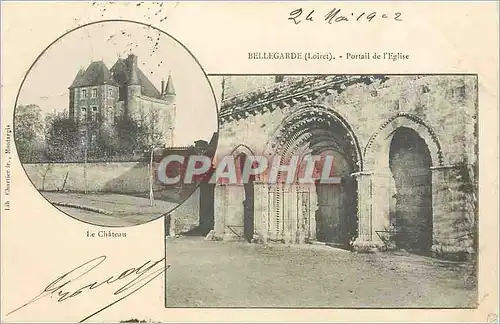 Ansichtskarte AK Bellegarde Loiret Portail de l'Eglise