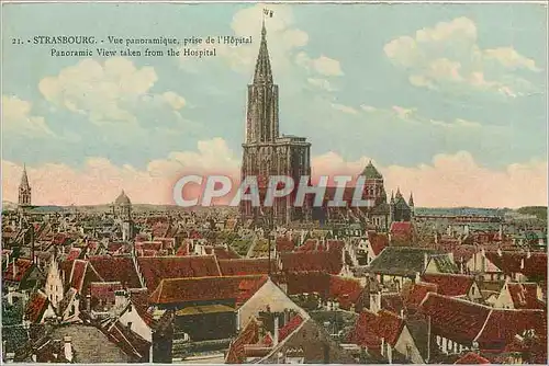 Cartes postales Strasbourg Vue panoramique prise de l'Hopital