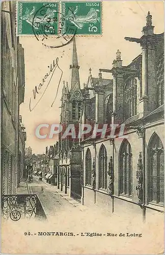 Cartes postales Montargis L'Eglise Rue de Loing