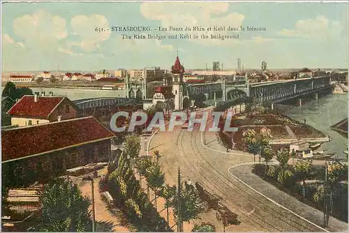 Cartes postales Strasbourg Les Ponts du Rhin et Kehl dans le lointain