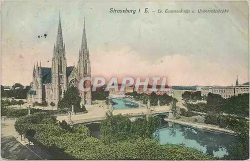 Cartes postales Strassburg Garnisonkirche Universitatbrucke