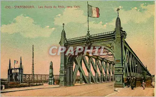 Cartes postales Strasbourg Les Ponts du Rhin vers Kehl