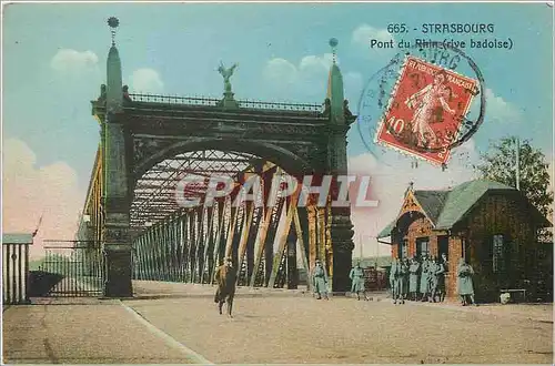 Ansichtskarte AK Strasbourg Pont du Rhin rive badoise