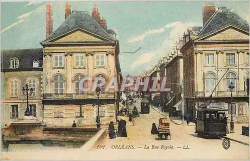Cartes postales Orleans La Rue Royale Tramway