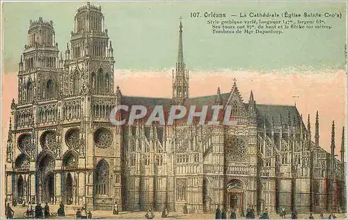 Cartes postales Orleans La Cathedrale Eglise Sainte Croix