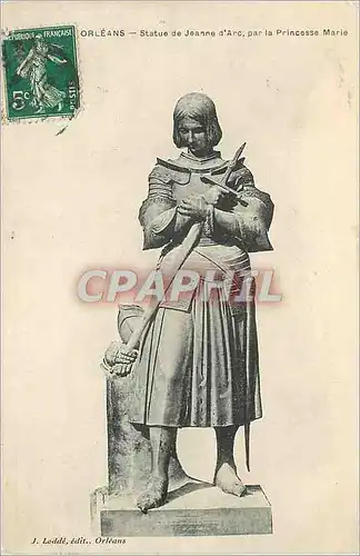 Cartes postales Orleans Statue de Jeanne d'Arc par la Princesse Marie