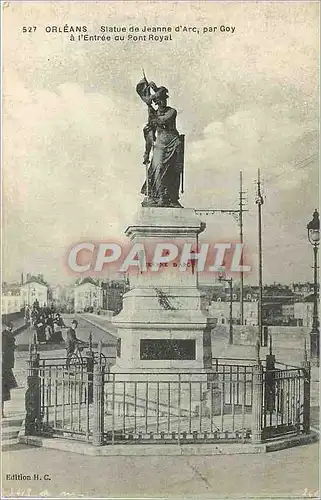 Ansichtskarte AK Orleans Statue de Jeanne d'Arc par Goy a l'Entree du Pont Royal