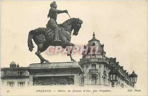 Ansichtskarte AK Orleans Statue de Jeanne d'Arc par Foyatier