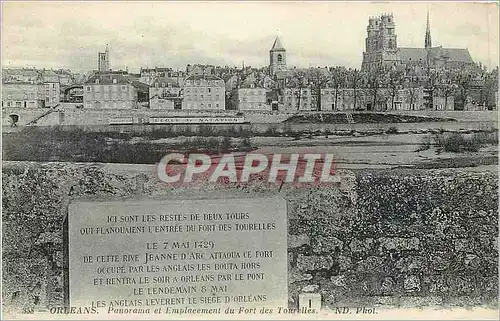 Cartes postales Orleans Panorama et Emplacement du Fort des Tourelles