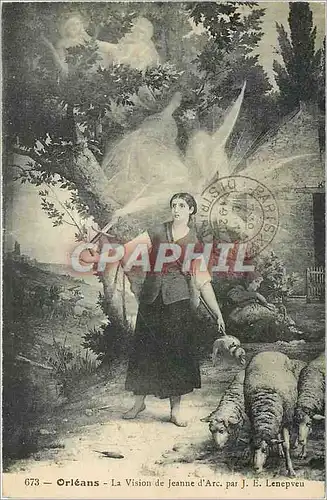 Cartes postales Orleans La Vision de Jeanne d'Arc Lenepveu