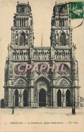 Cartes postales Orleans La Cathedrale Eglise Sainte Croix