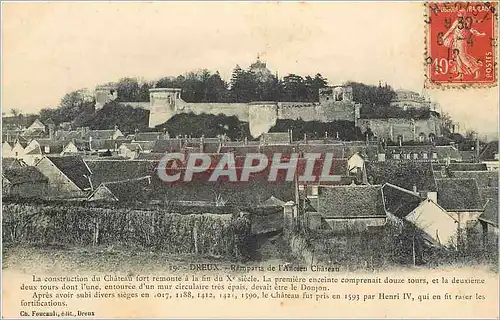 Cartes postales Dreux Remparts de l'ancien Chateau