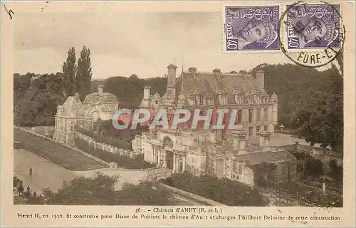 Cartes postales Chateau d'Anet E et L