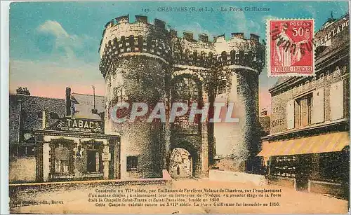 Cartes postales Chartres E et L La Porte Guillaume Tabac