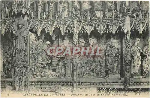 Cartes postales Cathedrale de Chartres Fragment du Tour du Choeur